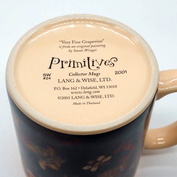 Lang & Wise ‘Very Fine Grapevine’ Primitives Collector Coffee Tea Mug 12oz - Picture 7 of 7
